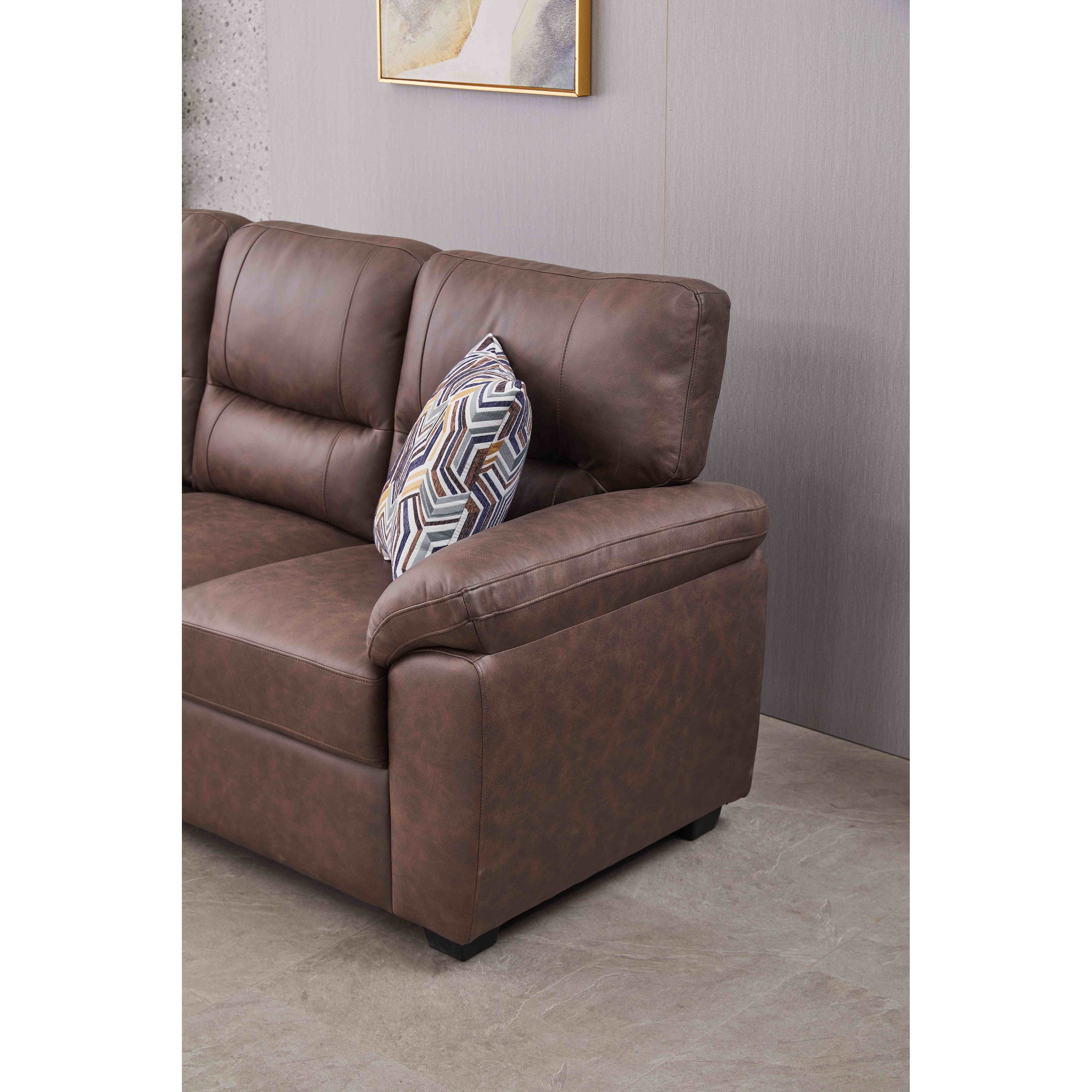 Canapé en similicuir de 80,5 po de large