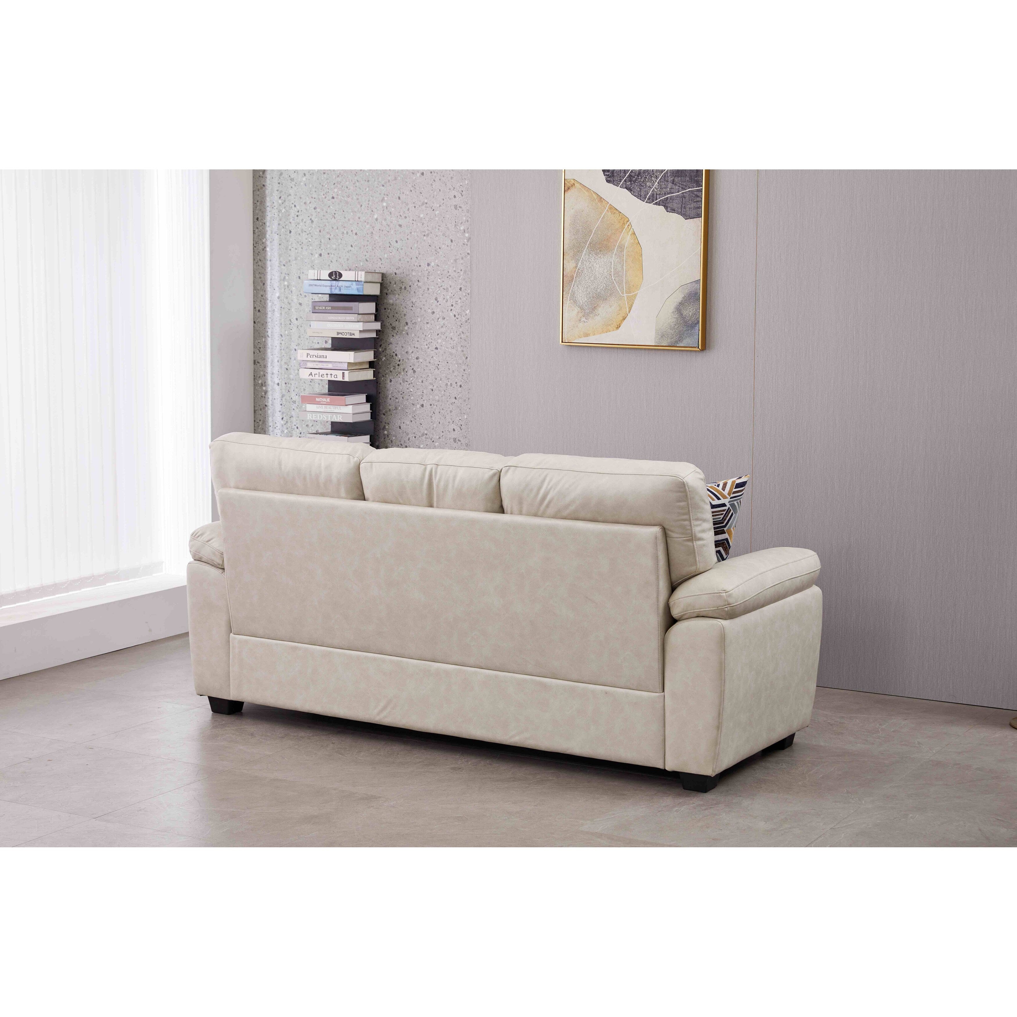 Canapé en similicuir de 80,5 po de large