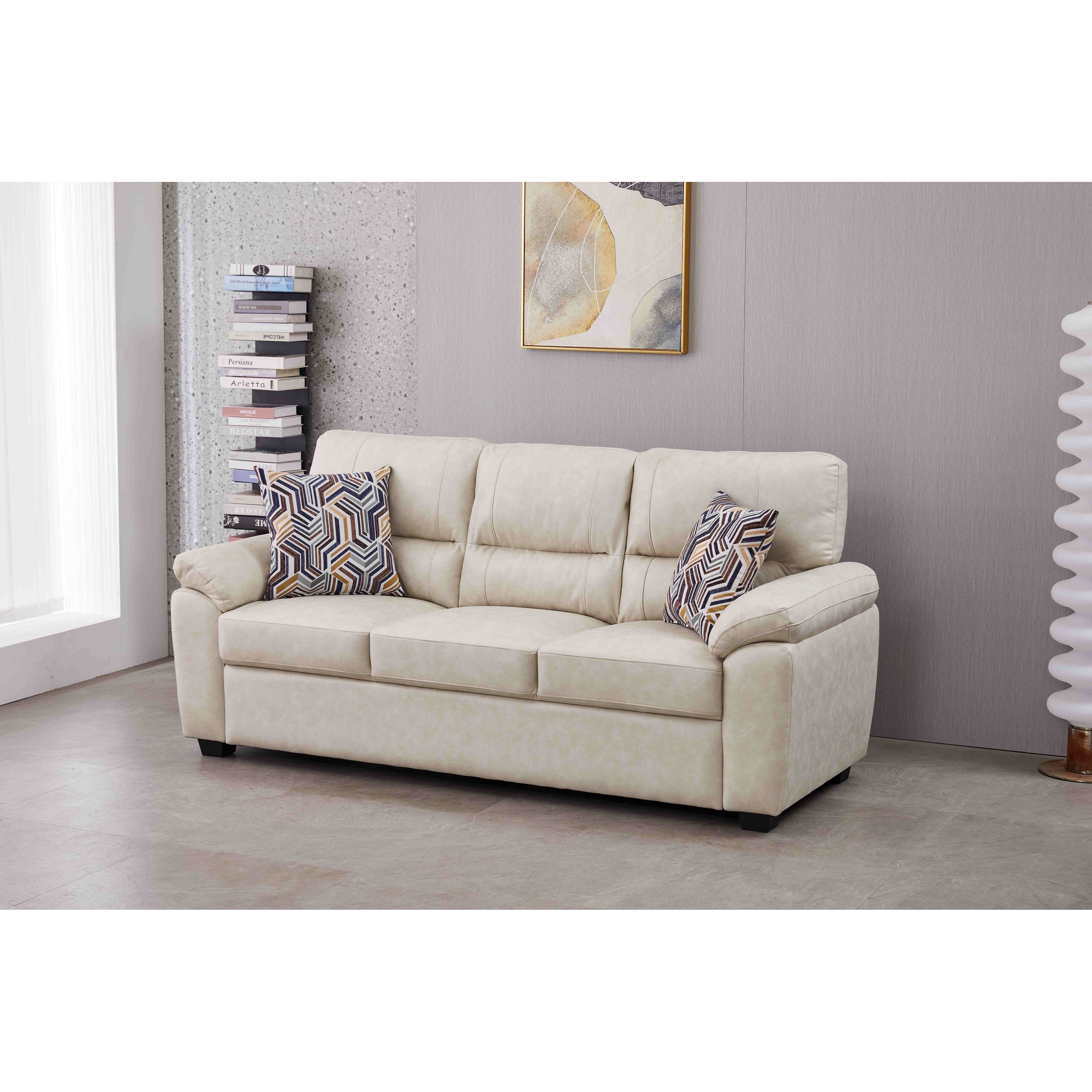 Canapé en similicuir de 80,5 po de large