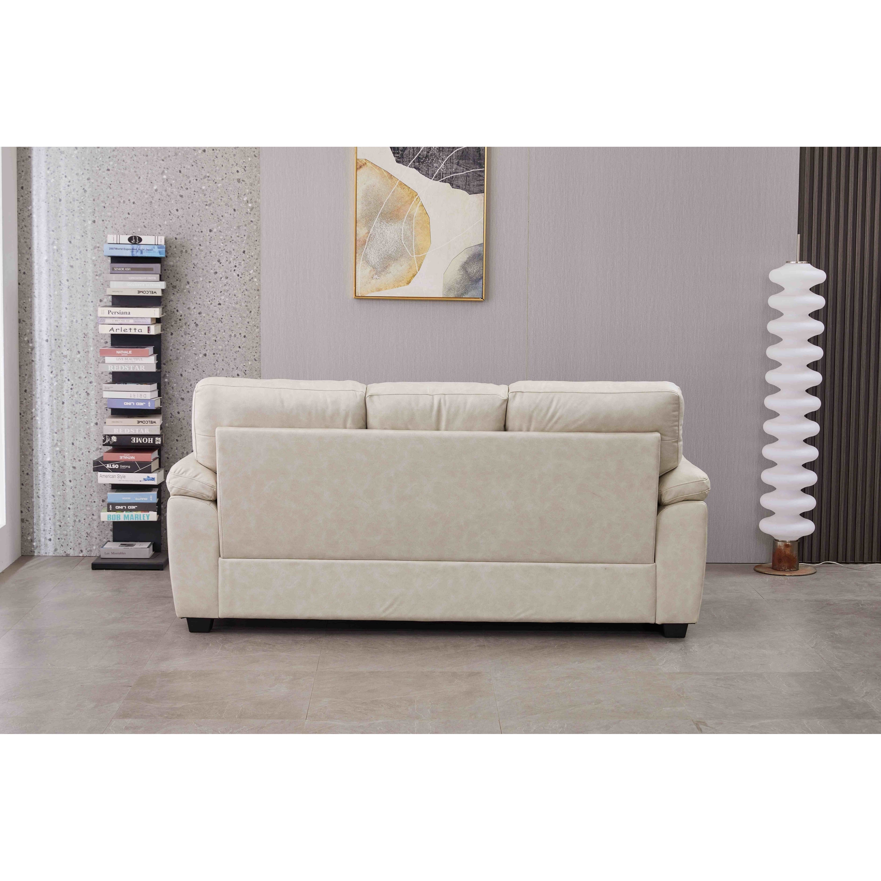 Canapé en similicuir de 80,5 po de large