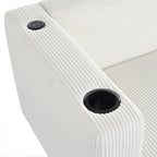 Canapé 3 places en bois massif 80 avec 2 ports USB et deux porte-gobelets