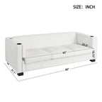 Canapé 3 places en bois massif 80 avec 2 ports USB et deux porte-gobelets