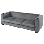 Canapé 3 places en bois massif 80 avec 2 ports USB et deux porte-gobelets