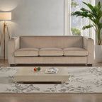 Canapé 3 places en bois massif 80 avec 2 ports USB et deux porte-gobelets