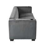 Canapé 3 places en bois massif 80 avec 2 ports USB et deux porte-gobelets