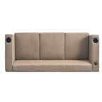 Canapé 3 places en bois massif 80 avec 2 ports USB et deux porte-gobelets