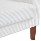 Canapé en velours côtelé avec 2 coussins pour salon et chambre à coucher