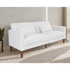 Canapé en velours côtelé avec 2 coussins pour salon et chambre à coucher