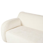 Canapé 3 places minimaliste à compression 81,5 avec larges assises et rembourrage en mousse haute densité pour salons