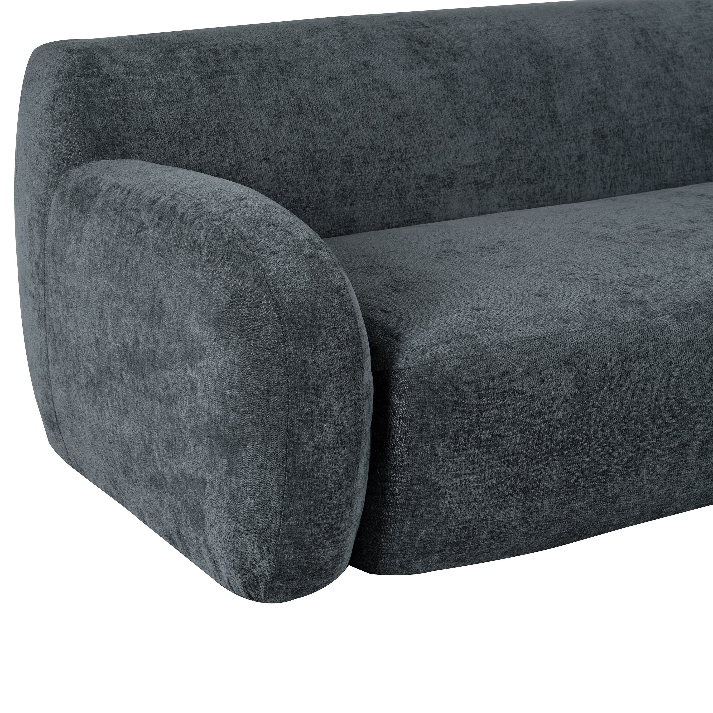 Canapé 3 places minimaliste à compression 81,5 avec larges assises et rembourrage en mousse haute densité pour salons