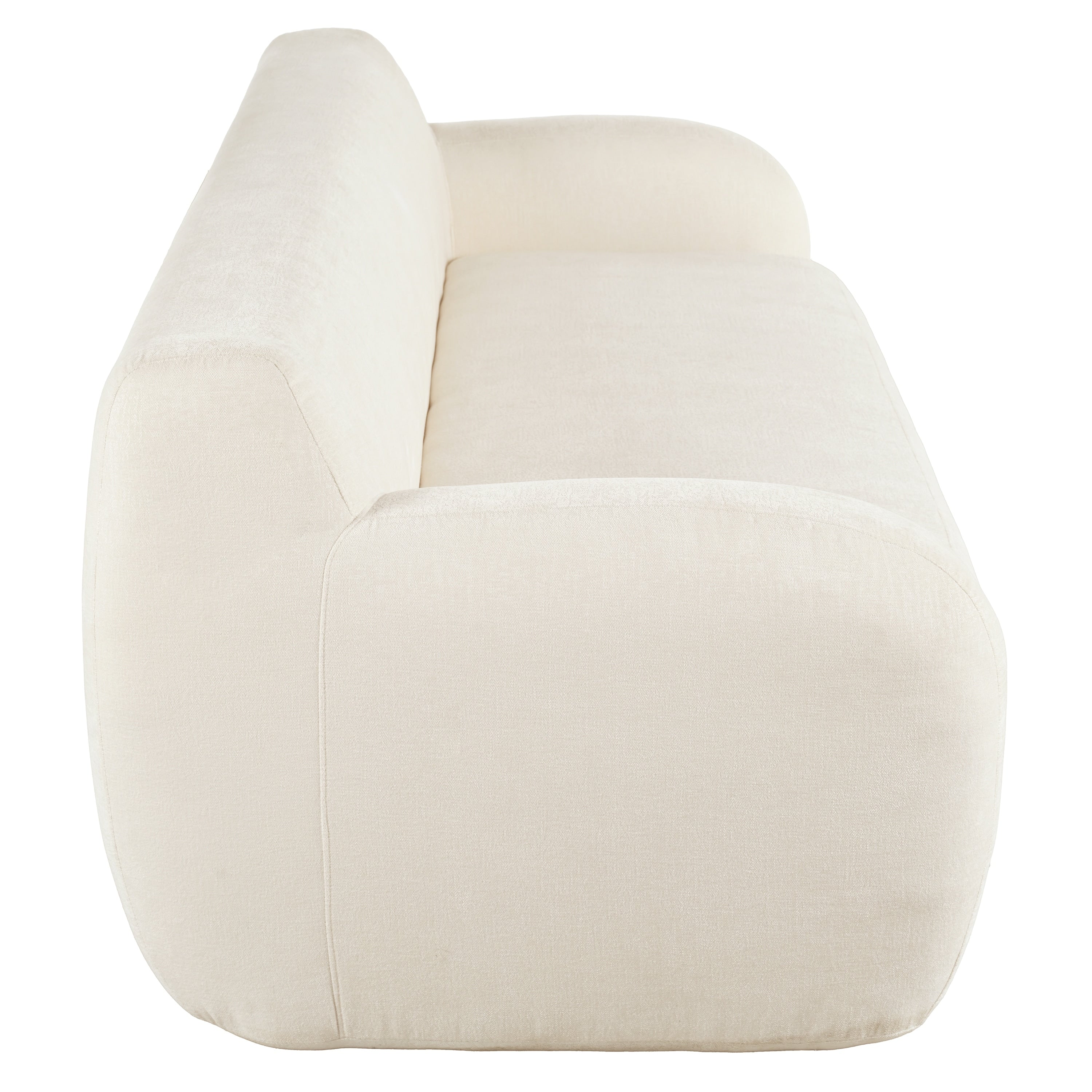 Canapé 3 places minimaliste à compression 81,5 avec larges assises et rembourrage en mousse haute densité pour salons