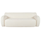 Canapé 3 places incurvé en polyester 81,5 avec accoudoirs ergonomiques, mousse haute densité et aucun assemblage requis