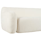 Canapé 3 places incurvé en polyester 81,5 avec accoudoirs ergonomiques, mousse haute densité et aucun assemblage requis