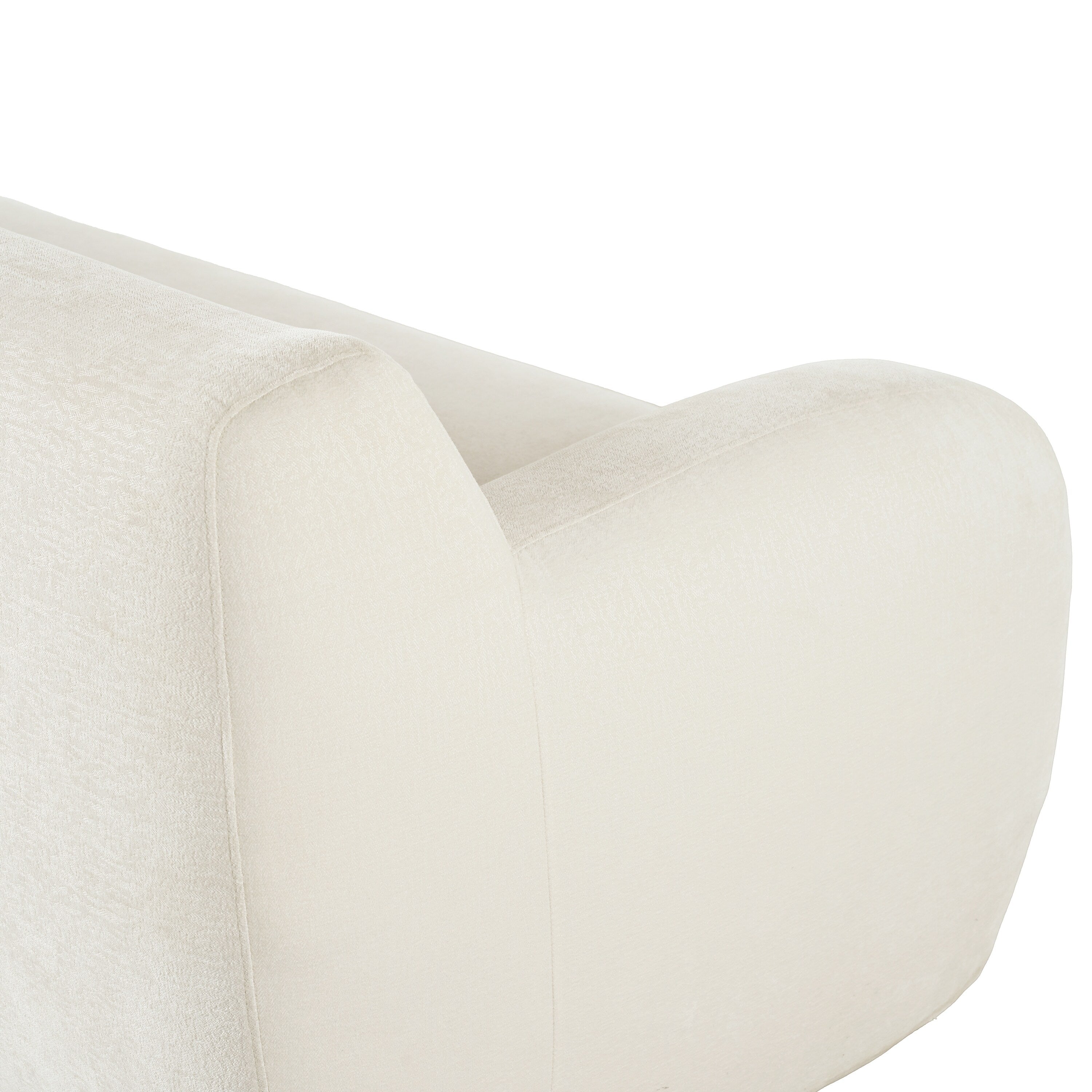 Canapé 3 places incurvé en polyester 81,5 avec accoudoirs ergonomiques, mousse haute densité et aucun assemblage requis