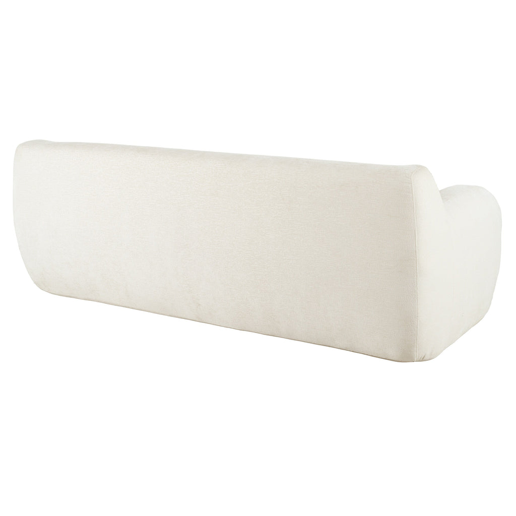 Canapé 3 places incurvé en polyester 81,5 avec accoudoirs ergonomiques, mousse haute densité et aucun assemblage requis