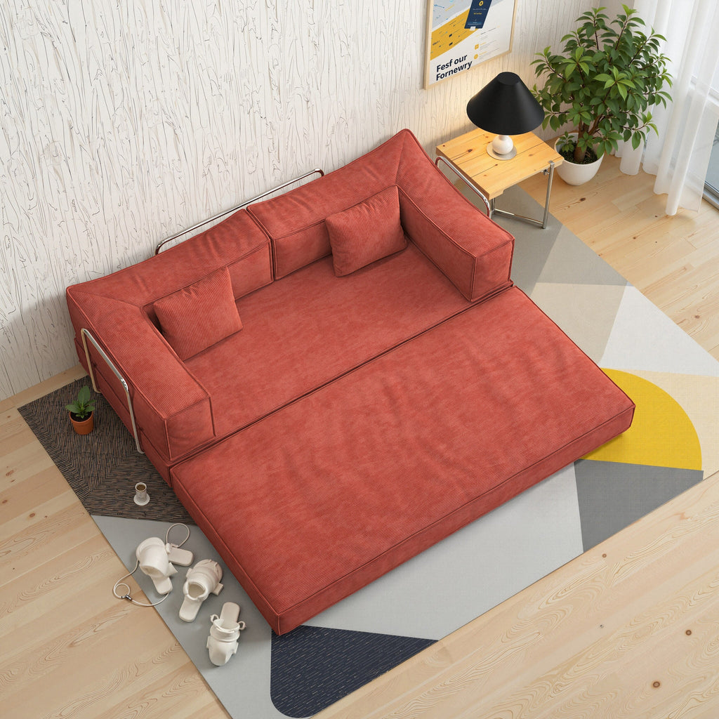 Canapé modulaire convertible en chenille de 82 pouces pour le salon