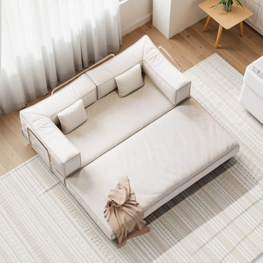 Canapé modulaire convertible en chenille de 82 pouces pour le salon