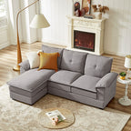 Canapé sectionnel en L de 82,28 pouces avec sièges nuage pour le salon