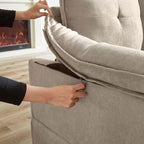 Canapé sectionnel en L de 82,28 pouces avec sièges nuage pour le salon