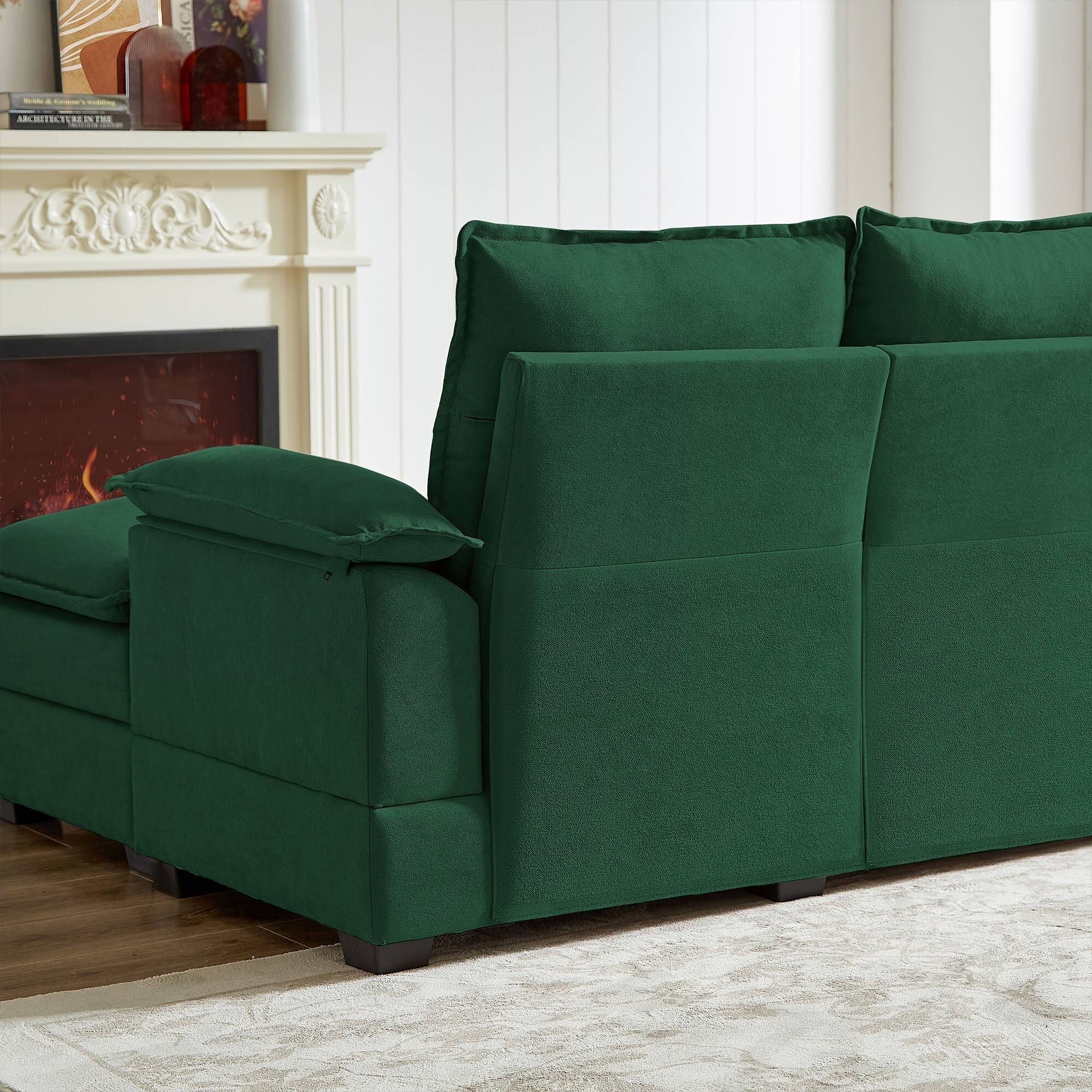 Canapé sectionnel en L de 82,28 pouces avec sièges nuage pour le salon