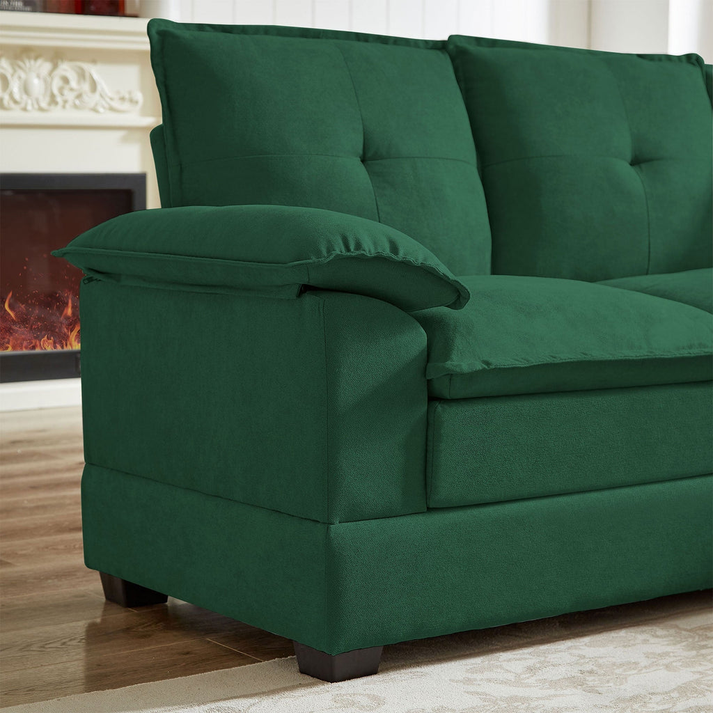 Canapé sectionnel en L de 82,28 pouces avec sièges nuage pour le salon