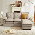 Canapé sectionnel en L de 82,28 pouces avec sièges nuage pour le salon