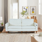 Canapé inclinable moderne en chenille de 82,6 pouces, causeuse, housse amovible avec port USB, facile à installer