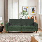 Canapé inclinable moderne en chenille de 82,6 pouces, causeuse, housse amovible avec port USB, facile à installer