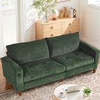 Canapé inclinable moderne en chenille de 82,6 pouces, causeuse, housse amovible avec port USB, facile à installer