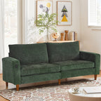 Canapé inclinable moderne en chenille de 82,6 pouces, causeuse, housse amovible avec port USB, facile à installer