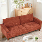 Canapé inclinable moderne en chenille de 82,6 pouces, causeuse, housse amovible avec port USB, facile à installer