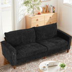 Canapé inclinable moderne en chenille de 82,6 pouces, causeuse, housse amovible avec port USB, facile à installer