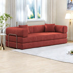 Canapé modulable 3 places en mousse 82,68 €, dossier amovible, assise 70 cm de large, housse lavable, structure en acier inoxydable