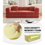 Canapé modulable 3 places en mousse 82,68 €, dossier amovible, assise 70 cm de large, housse lavable, structure en acier inoxydable