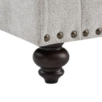 Canapé 2 places moderne rembourré avec 2 coussins, garniture cloutée, accoudoirs et coussins en éponge hautement élastique.