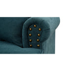 Canapé 3 places moderne en chenille de 82 pouces avec pieds marron, 2 oreillers et coussins amovibles, dossier