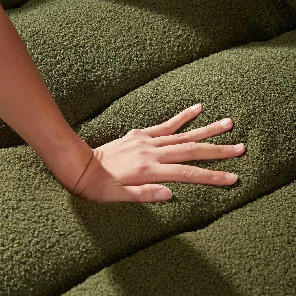 Canapé 3 places en tissu de 82 pouces avec coussins de dossier moelleux, cadre en bois massif et coussins en mousse confortables