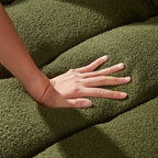 Canapé 3 places en tissu de 82 pouces avec coussins de dossier moelleux, cadre en bois massif et coussins en mousse confortables