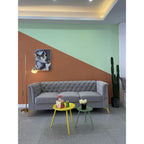 Canapé 3 places moderne en velours de 82 pouces avec design capitonné et pieds en métal doré