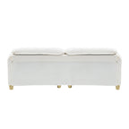 Canapé 3 places 83.1 en flanelle avec mousse haute densité, structure en bois massif, montage facile