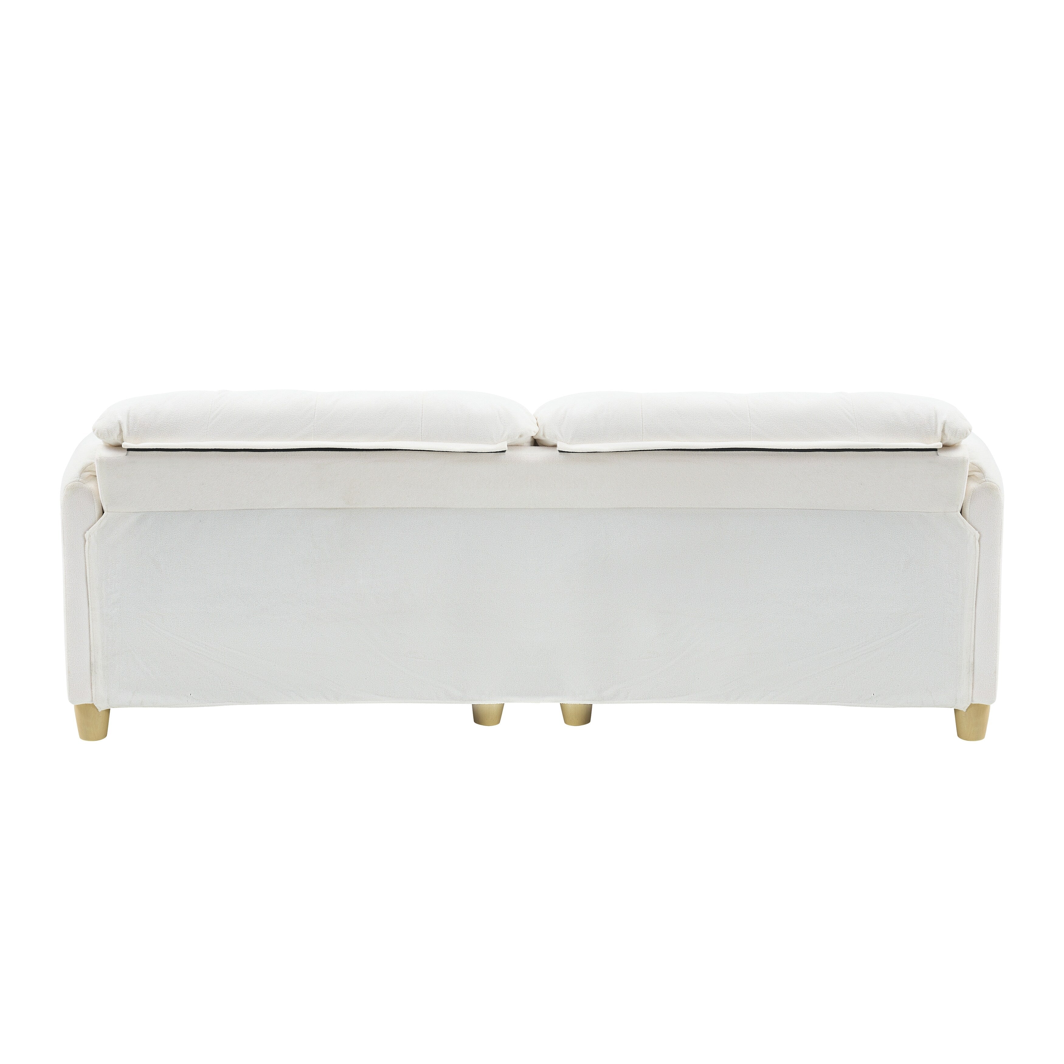 Canapé 3 places 83.1 en flanelle avec mousse haute densité, structure en bois massif, montage facile