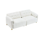 Canapé 3 places 83.1 en flanelle avec mousse haute densité, structure en bois massif, montage facile