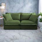 Canapé modulaire 3 places en chenille 83,4 pouces avec housses amovibles et lavables, capacité de charge de 136 kg