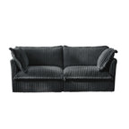 Canapé 3 places en velours côtelé 83,4 avec coussins pour salon et chambre