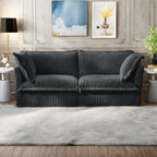 Canapé 3 places en velours côtelé 83,4 avec coussins pour salon et chambre