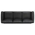 Canapé 3 places en tissu à accoudoirs enroulables, assise à ressorts ensachés, dossier en mousse PP et structure en bois massif (83,86 €)