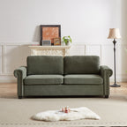 Canapé-lit convertible 2 en 1 en polyester 3 places avec matelas pliable pour salon