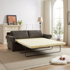 Canapé-lit convertible 2 en 1 en polyester 3 places avec matelas pliable pour salon