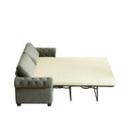 Canapé-lit convertible 2 en 1 en polyester 3 places avec matelas pliable pour salon