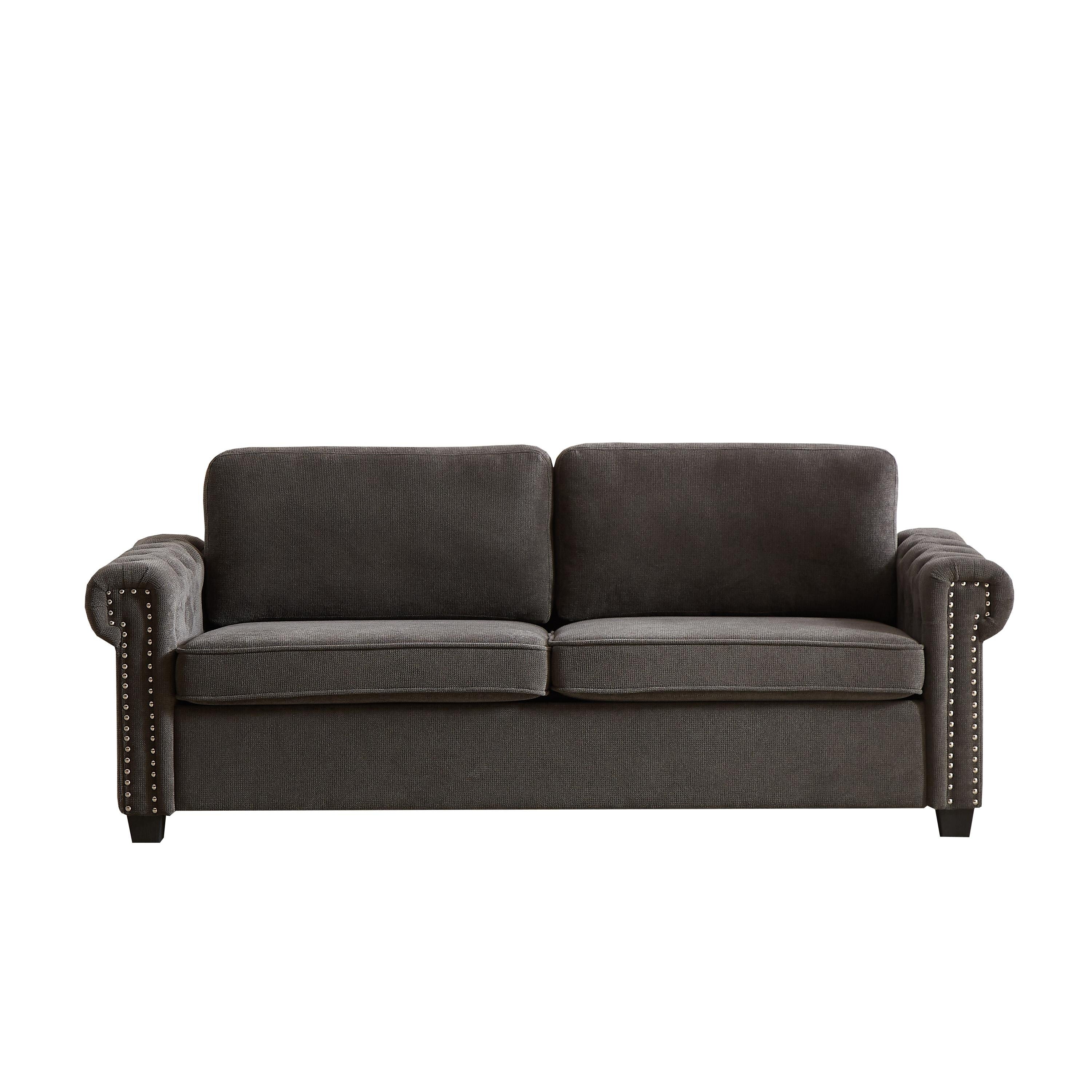 Canapé-lit convertible 2 en 1 en polyester 3 places avec matelas pliable pour salon